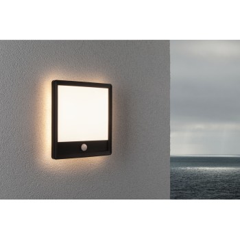 Настенный светильник Lamina Backlight 14,5 Вт с датчиком движения, квадратный, черный