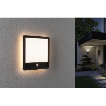 Настенный светильник Lamina Backlight 14,5 Вт с датчиком движения, квадратный, черный