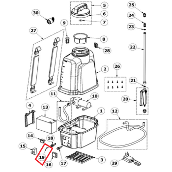 Drošinātājs 5A Volpi akumulatora smidzinātājiem