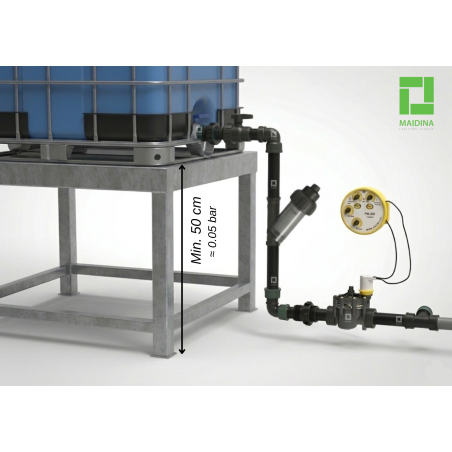 Комплект гравитационного полива из IBC-контейнера – 1 секция