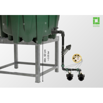 Gravitācijas laistīšanas komplekts HERKULES - 2 sekcijas