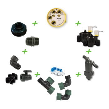 Комплект гравитационного полива из IBC-контейнера – 2 секции