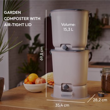 Bokashi virtuves kompostētājs Organko Essential 15,3 L x 2