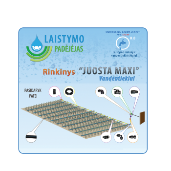 Siltumnīcas laistīšanas sistēma ”Juosta maxi” ūdensvadam