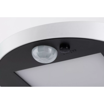 Sienas gaismeklis ar kustības sensoru un saules bateriju