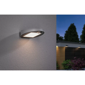 Sienas gaismeklis ar kustības sensoru un saules bateriju