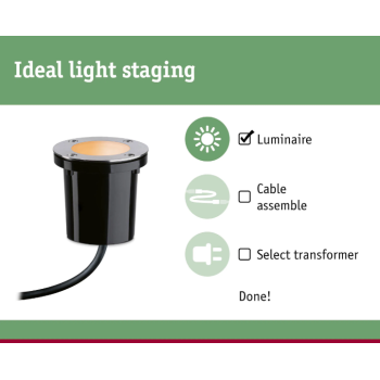 Встраиваемый в пол светильник Plug & Shine LED Gold light 4,6 Вт