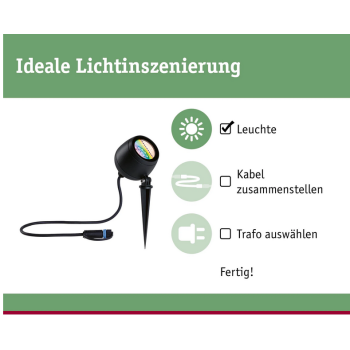 Plug & Shine iedzīšamais gaismeklis Kikolo RGBW 6,2 W