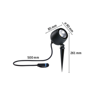 „Plug & Shine“ iedurtais gaismeklis „Kikolo“ 7,2 W, 60°