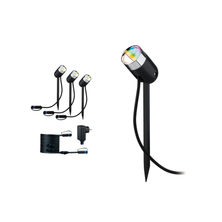 Plug & Shine iespraužamo apgaismošanas komplekts Pike RGBW 3x4,2 W