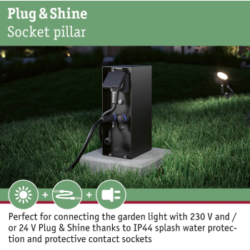 Наружная розетка «Rio» с трансформатором и световым датчиком