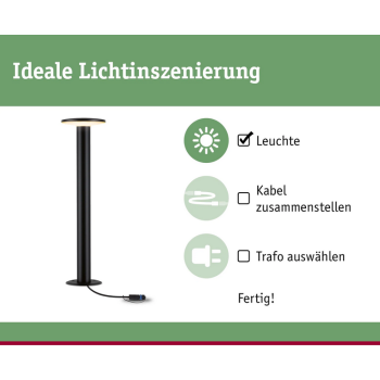Plug & Shine stāvoša Plate 7W lampa - draudzīga kukaiņiem