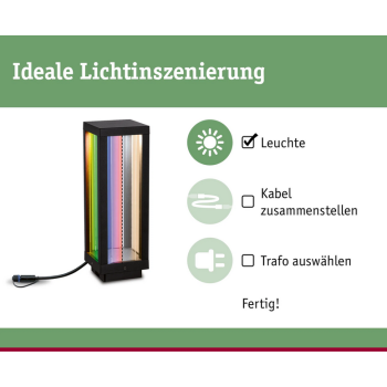 Plug & Shine stāvoša lampa Classic RGBW 2W 