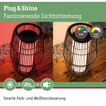 Plug & Shine stāvoša lampa Basket RGBW 3,2W