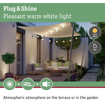 Plug & Shine virtenes Naima papildinājums 3x1W 1,71 m