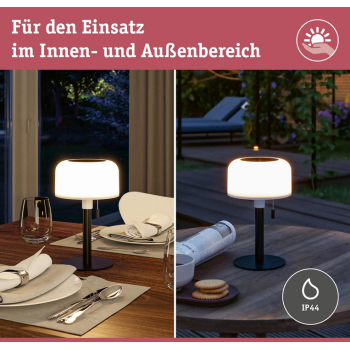 Akumulatora gaismeklis Bartja ar saules bateriju, melnā krāsā