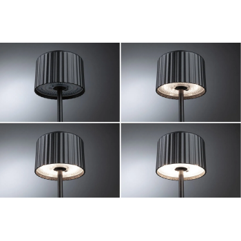 Akumulatora gaismeklis Else ar saules bateriju, melnā krāsā