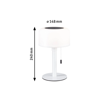 Аккумуляторный светильник Bartja с солнечной батареей, белый цвет