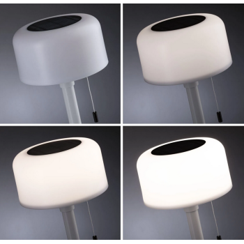 Аккумуляторный светильник Bartja с солнечной батареей, белый цвет