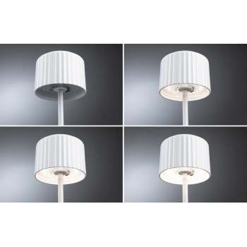 Akumulatora gaismeklis Else ar saules bateriju, baltā krāsā