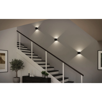 Sienas akumulatora lampas “Nyara” ar kustības sensoru, melna