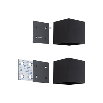 Sienas akumulatora lampas “Nyara” ar kustības sensoru, melna