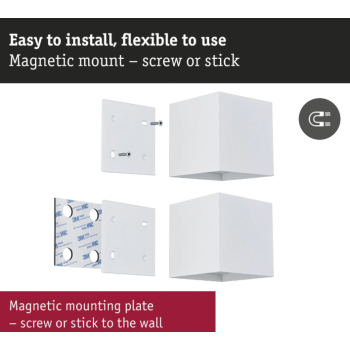 Настенный аккумуляторный светильник "Nyara" с датчиком движения, белый