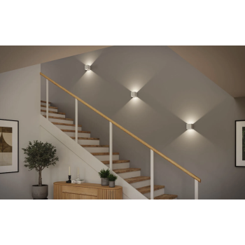 Sienas akumulatora lampas “Nyara” ar kustības sensoru, balta