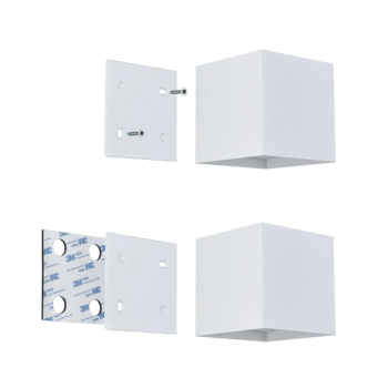Sienas akumulatora lampas “Nyara” ar kustības sensoru, balta