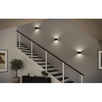 Настенный аккумуляторный светильник "Nyora" с датчиком движения, чёрный