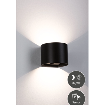 Настенный аккумуляторный светильник "Nyora" с датчиком движения, чёрный