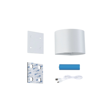 Настенный аккумуляторный светильник “Nyora” с датчиком движения, белый