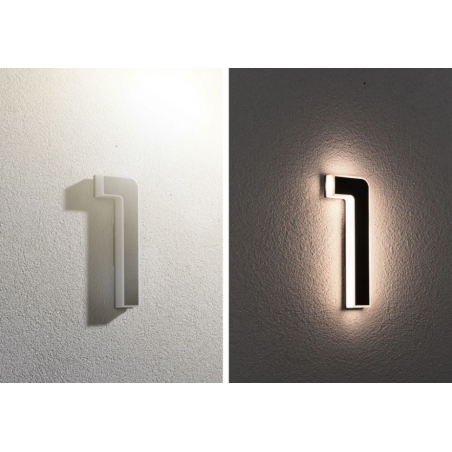 LED mājas numura gaismeklis cipars 1