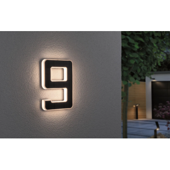LED mājas numura gaismeklis cipars 9