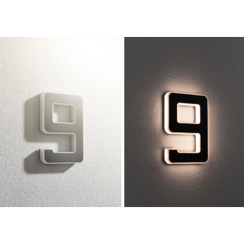LED mājas numura gaismeklis cipars 9
