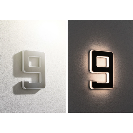 LED mājas numura gaismeklis cipars 9