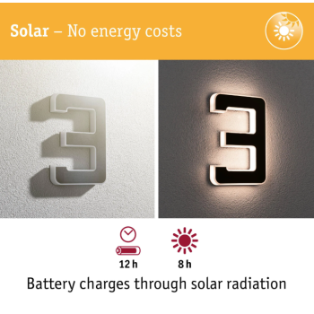 LED mājas numura gaismeklis cipars 3