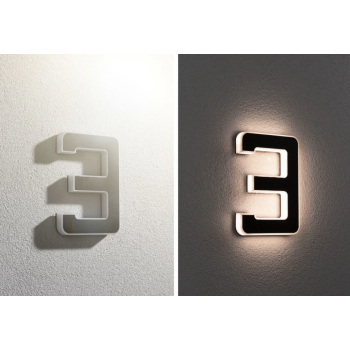 LED mājas numura gaismeklis cipars 3