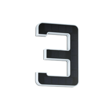 LED mājas numura gaismeklis cipars 3