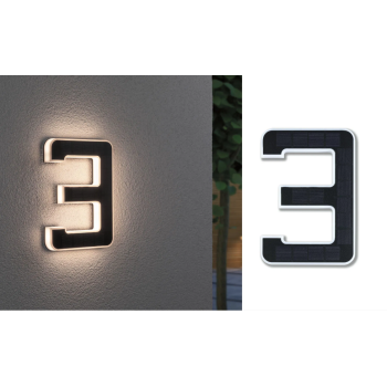 LED mājas numura gaismeklis cipars 3