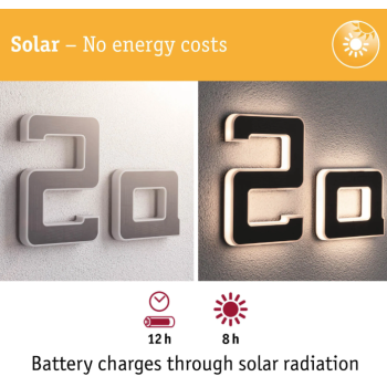 LED mājas numura gaismeklis burts A