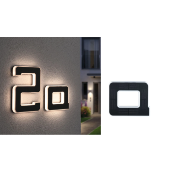 LED mājas numura gaismeklis burts A