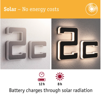 LED mājas numura gaismeklis burts C