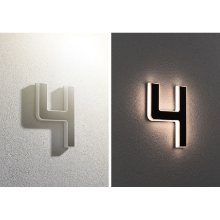 LED mājas numura gaismeklis cipars 4