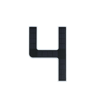 LED mājas numura gaismeklis cipars 4