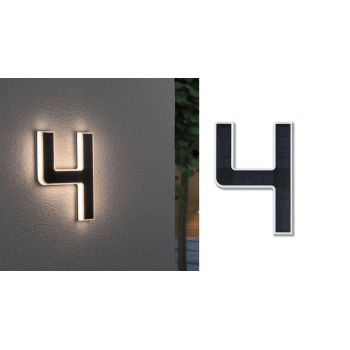 LED mājas numura gaismeklis cipars 4