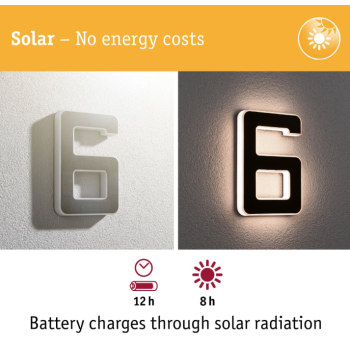 LED mājas numura gaismeklis cipars 6