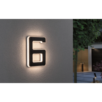 LED mājas numura gaismeklis cipars 6