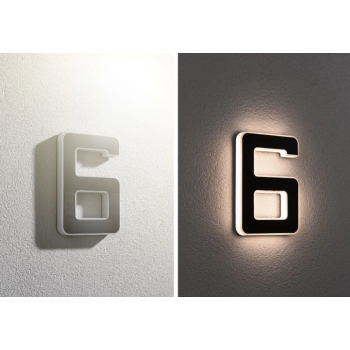 LED mājas numura gaismeklis cipars 6