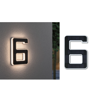 LED mājas numura gaismeklis cipars 6